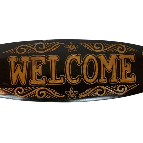 Wooden Surfboard Welcome Sign Handcrafted In Bali By Wet Products Tiki Decor - Picture 4 of 8